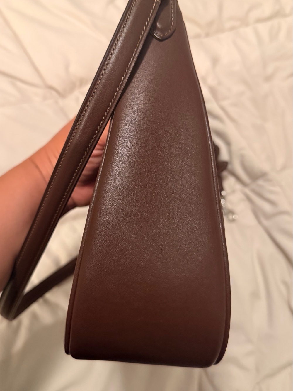 Coach Brown Leather Hobo Shoulder Bag with Scrunch Handle - Picture 4 of 6